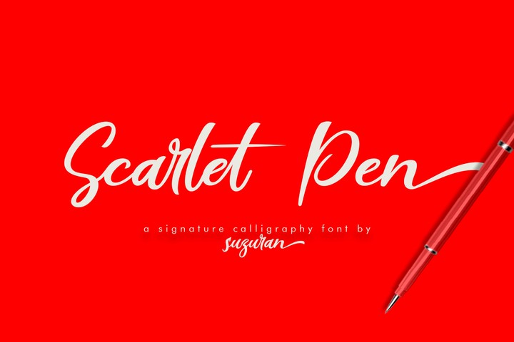 Пример шрифта Scarlet Pen #1